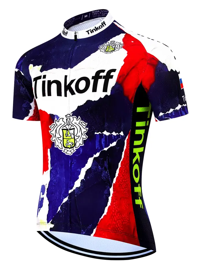 Maillot de cyclisme Tinkoff pour hommes et femmes, maillot de cyclisme SPF 50, maillot de vélo de ha