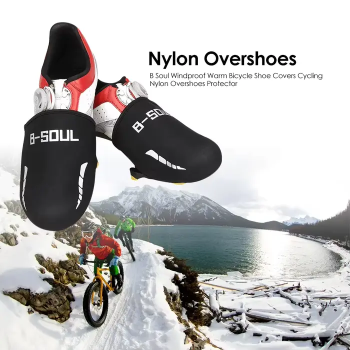 2 couvre-chaussures B-Soul coupe-vent pour le cyclisme