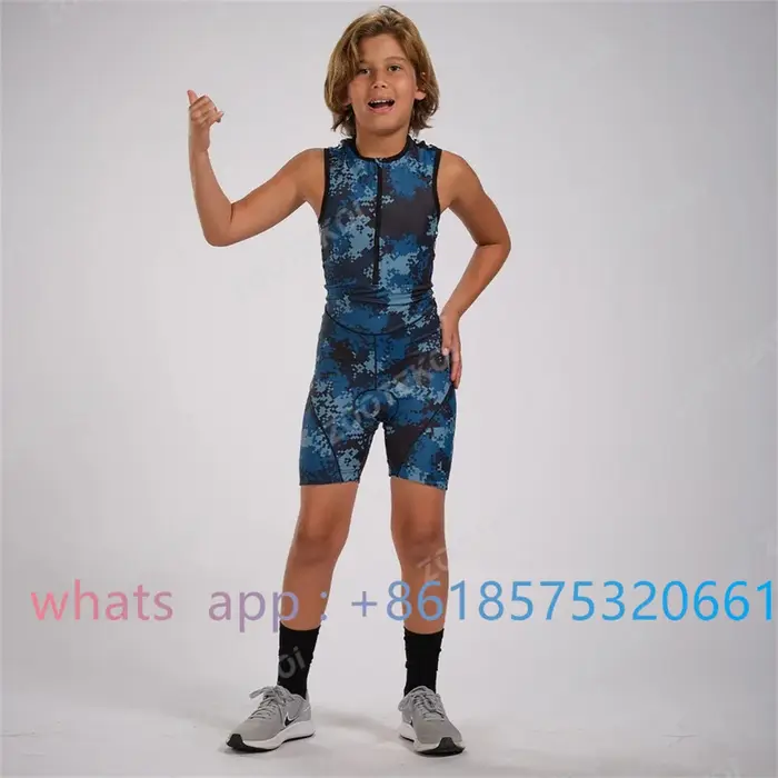 Zootekoi-Maillot de cyclisme à manches courtes pour enfants