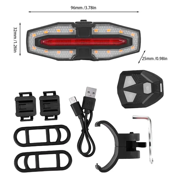 Clignotant LED étanche aste par USB pour trottinette électrique