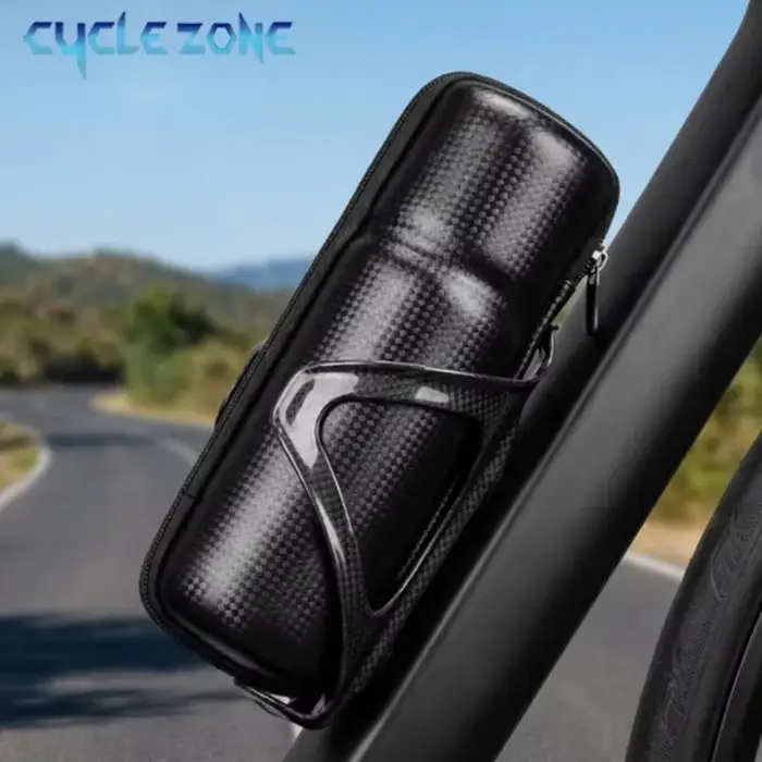 Boîte de rangement pour outils de vélo étanche en polyester et PU pour kit de réparation vélo de montagne et de route pour fixer sur cadre