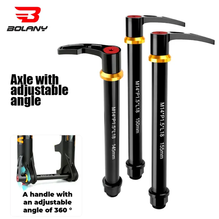 BOLANY vélo tige d'essieu à dégagement rapide vélo M15 145/150/155mm fourche avant cadre de vélo Ang
