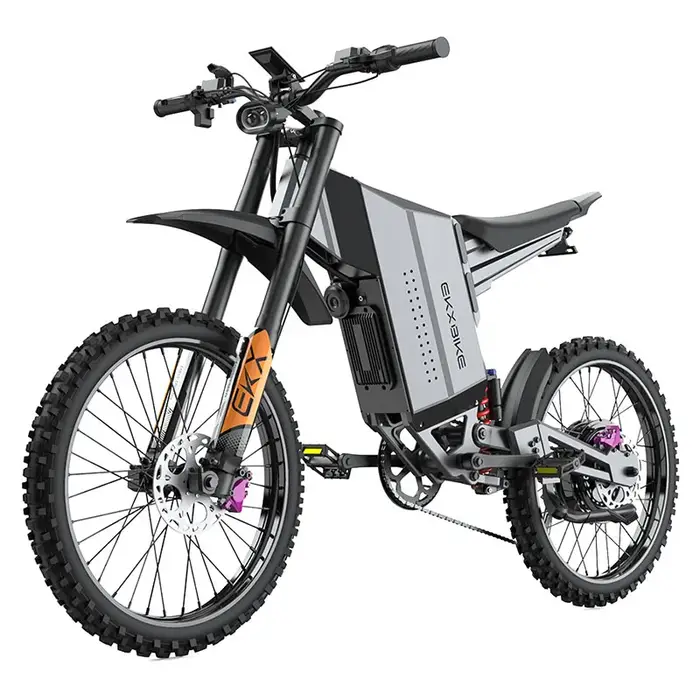 Vélo électrique tout-terrain EKXBike GTS X22, 85 km/h, moteur sans balais 8000 W, batterie lithium 7