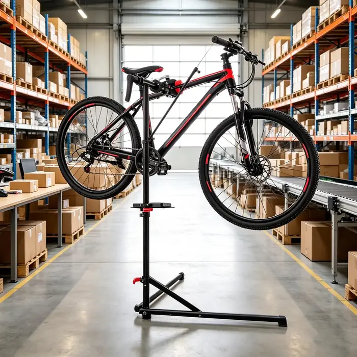 Support de réparation de vélo robuste pour la maintenance des vélos à domicile, dans le garage, l'atelier, le sous-sol, l'appartement, l'intérieur, l'extérieur