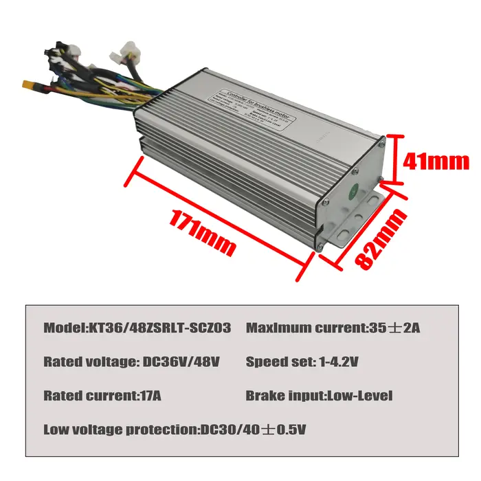 Contrôleur de vélo électrique KT 36V/48V 1000W 1500W 35A