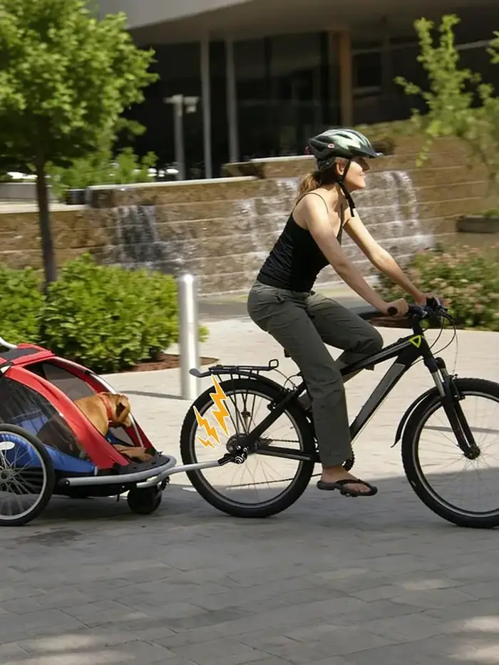 Attache de remorque pour vélo, coupleur de remorque de transport pour vélo, connecteur d'attache de remorque pour remorques pour enfants et la plupart des vélos