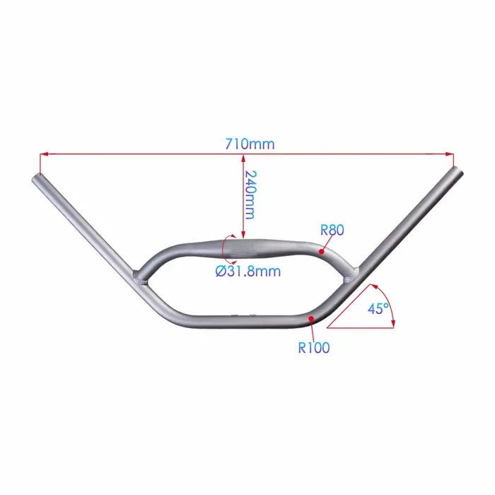 Guidon de vélo VTT Funsea Zeus Big Fit pour Fat Bike, Trekking, Gravel, avec support de téléphone po