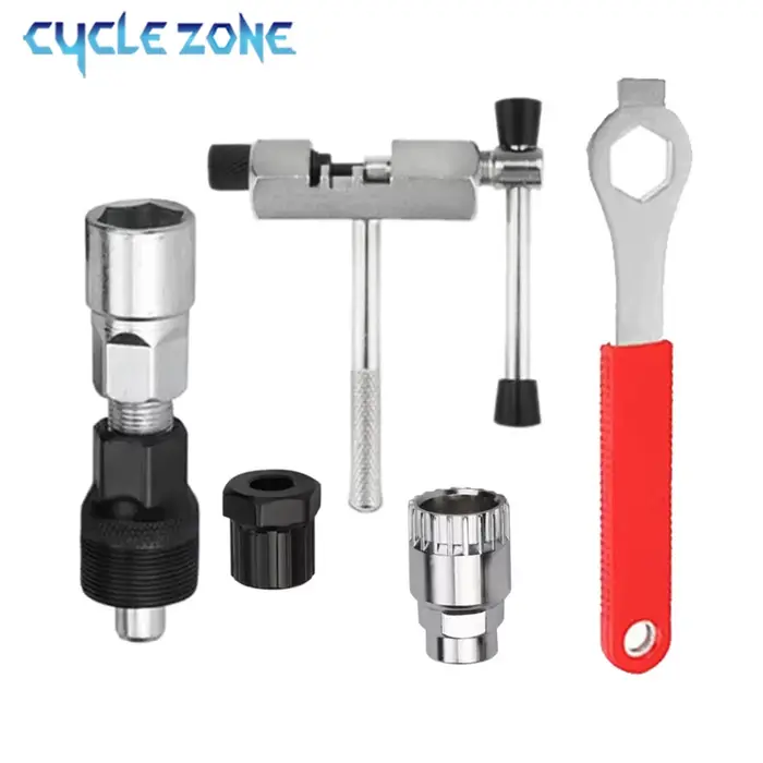 Kit d'outils de réparation de vélo, outil de démontage de manivelle de vélo, outil de retrait du support inférieur, outil de démontage de roue libre, accessoires de réparation de cyclisme