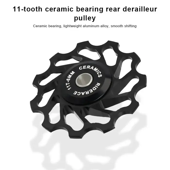 RIDERACE-Poulie de dérailleur arrière en céramique, roulement de guidage 11T, poulie jockey pour vélo de route, pièce VTT, AL7075, 4mm, 5mm, 6mm