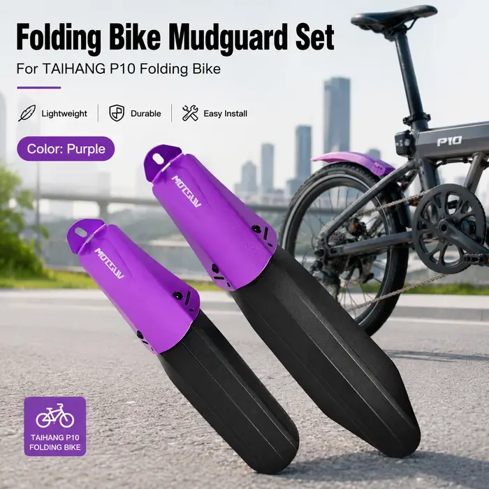 Garde-boue pour vélo pliant 14-20 pouces 412, en alliage d'aluminium et nylon, rétractable et réglab