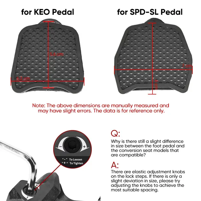 Adaptateur de pédale de vélo pour SPD SL pour système KEO