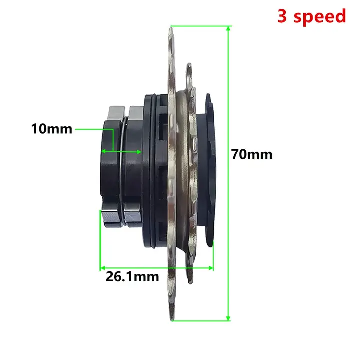 Cassette à 3/5 vitesses pour vélo pliant