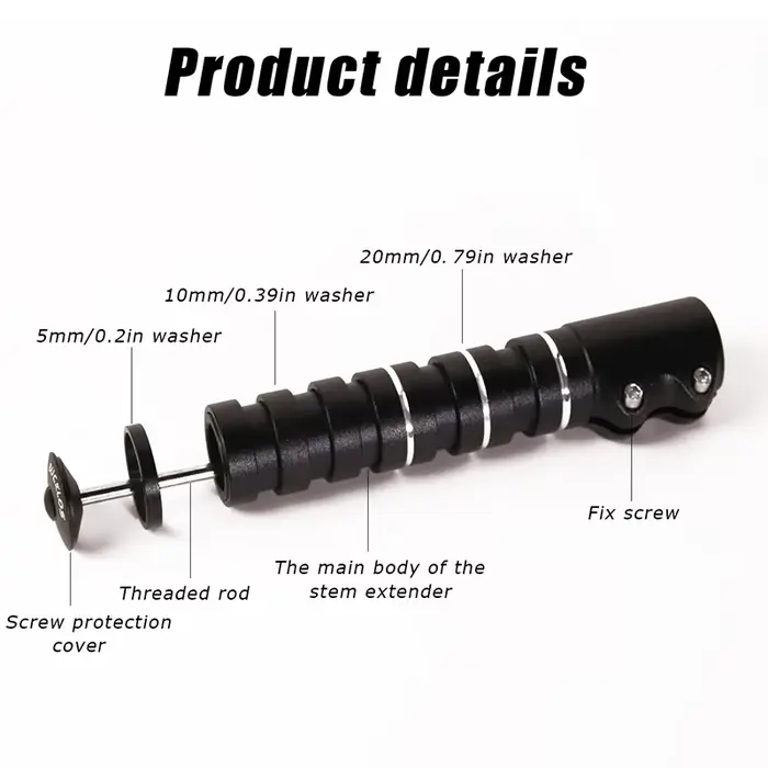 BUCKLOS tige de fourche de vélo montée jusqu'à 115mm 180mm 210mm tige de vélo extension de hauteur r