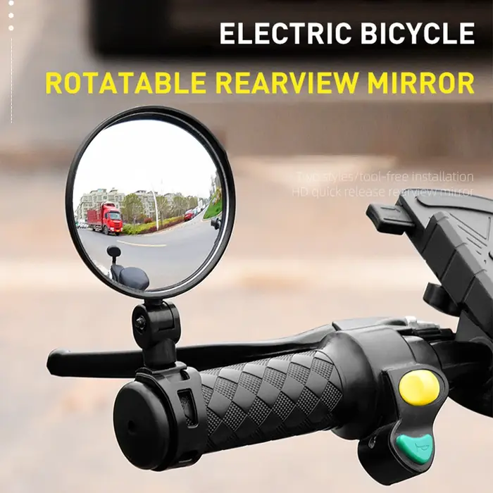 1pc Rétroviseur de scooter électrique Vue arrière 360 ° Mini miroir rotatif pour Xiaomi M365