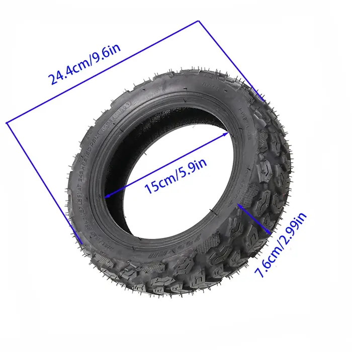 Pneus tubeless tout-terrain 255x80 10x3.0 80/65-6 couleur blanc haute qualité pour scooter électrique et usage urbain ou aventure