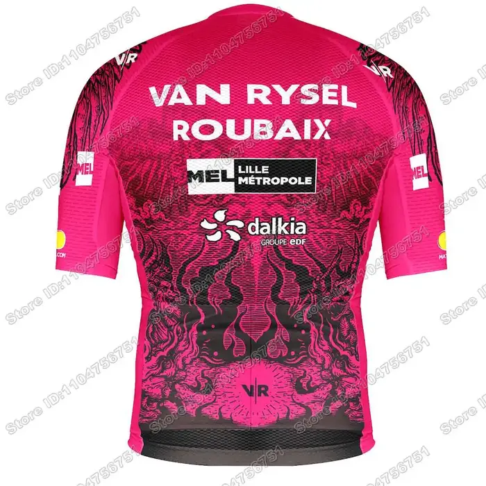 Maillot de Cyclisme Équipe Roubaix 2026 Rose,Vêtements de Cyclisme Italie Espagne France Tour,Chemis