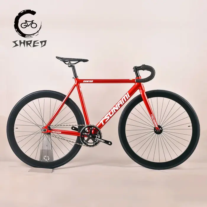 TSUNAMI-Vélo de Course SNM100 Fixie Partners, Vitesse Unique, Cadre en Aluminium 700C, Pièces de Cyc
