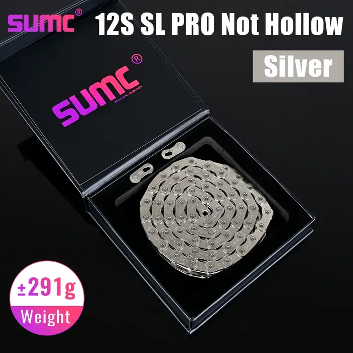 Chaîne de vélo SUMC 12 vitesses SL (creux complet) et EL (demi-creux) 126L ultra-légère pour VTT/rou