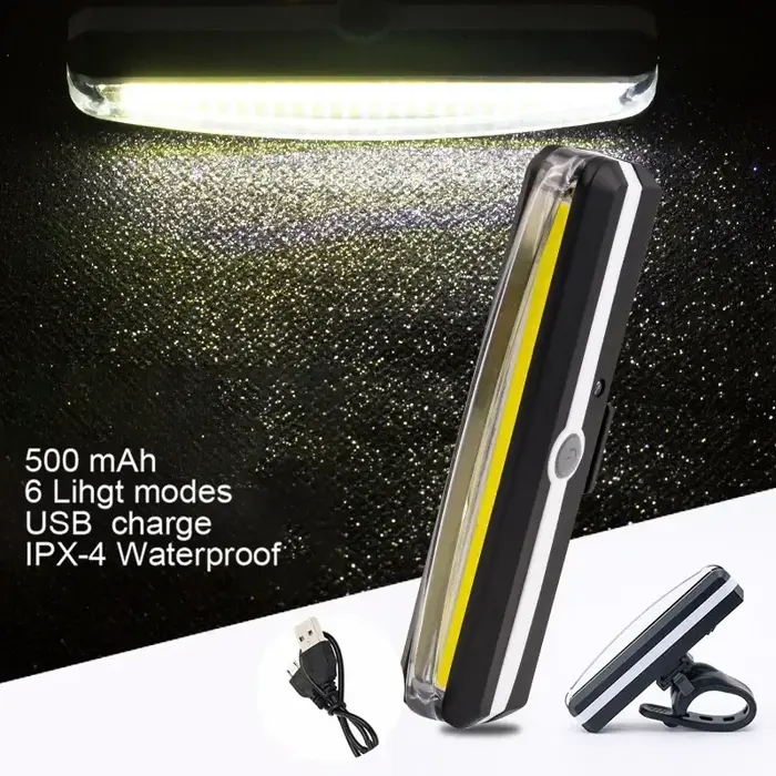 Feu arrière de vélo, Rechargeable, étanche, lampe de vélo, feux arrière d'avertissement de sécurité