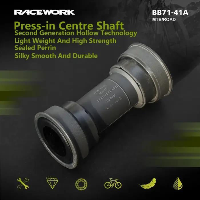 RACEWORK BB86 Boîtier de pédalier Pressfit pour vélo de route et VTT