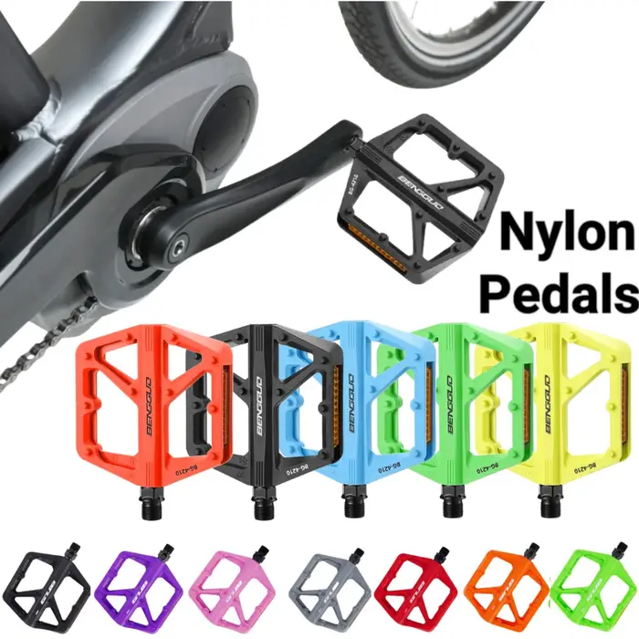 Pédales de vélo en Nylon à Double roulement DU avec réflecteur