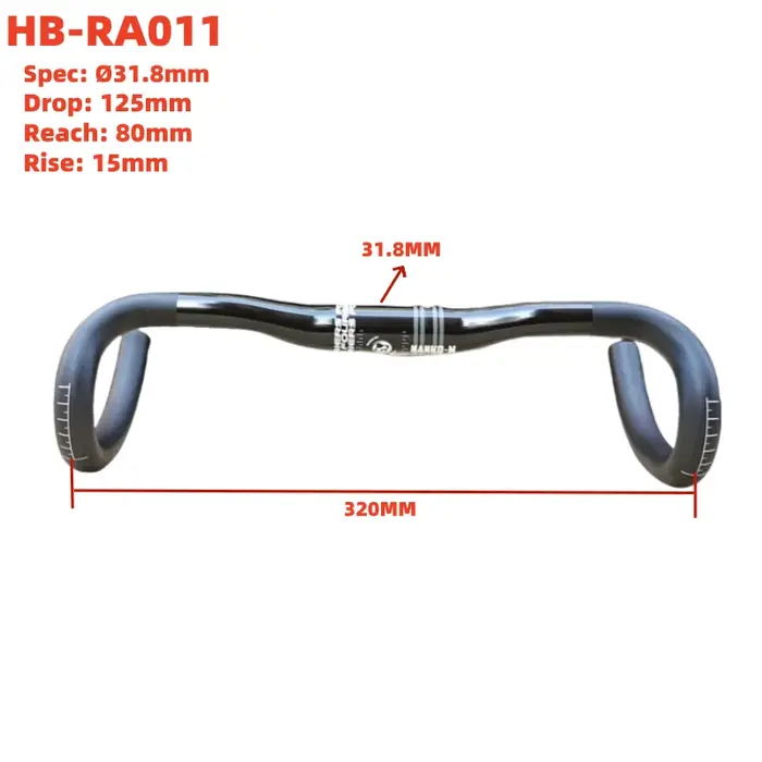 FOURIERS HB-RA011 guidon de vélo de route en aluminium barre pliée 31.8x320/340/360/380/400/420mm