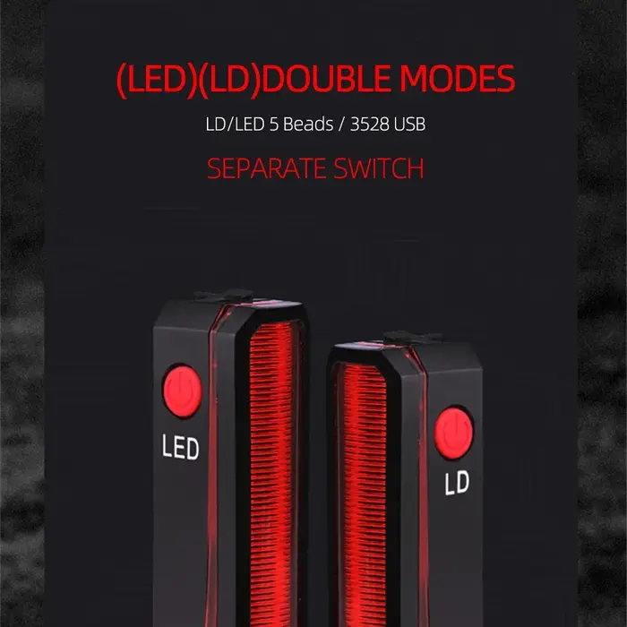 Feu Laser pliant pour vélo