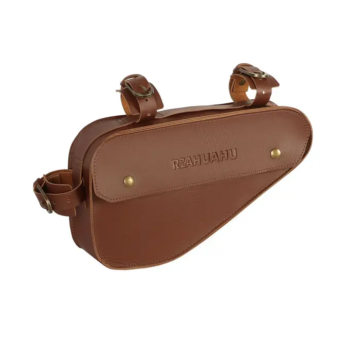 Sacs triangulaires pour poutre de vélo en cuir PVC