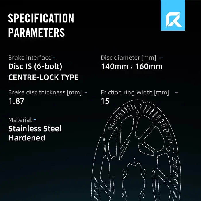 RYET Rotor de disque de vélo flottant ultraléger 140mm 160mm - 6 boulons et verrouillage central en acier inoxydable