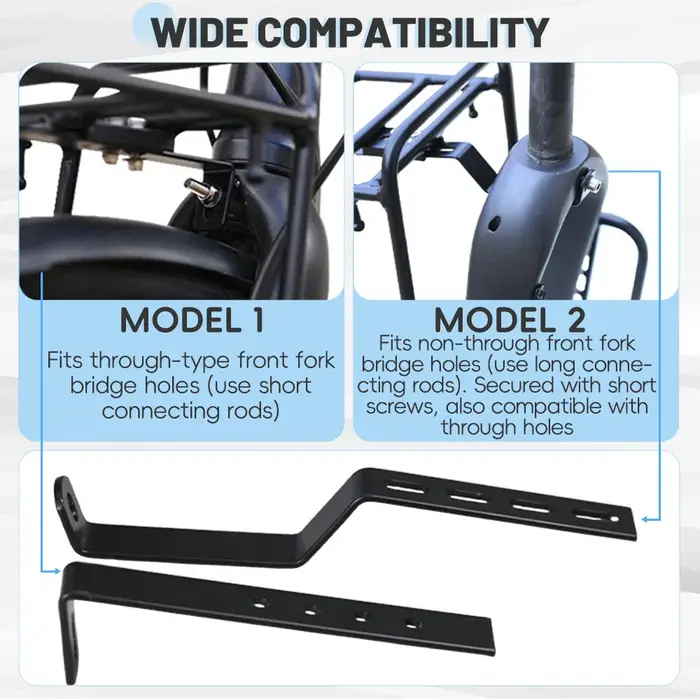 Support de porte-bagages avant en alliage d'aluminium pour vélo de gravier