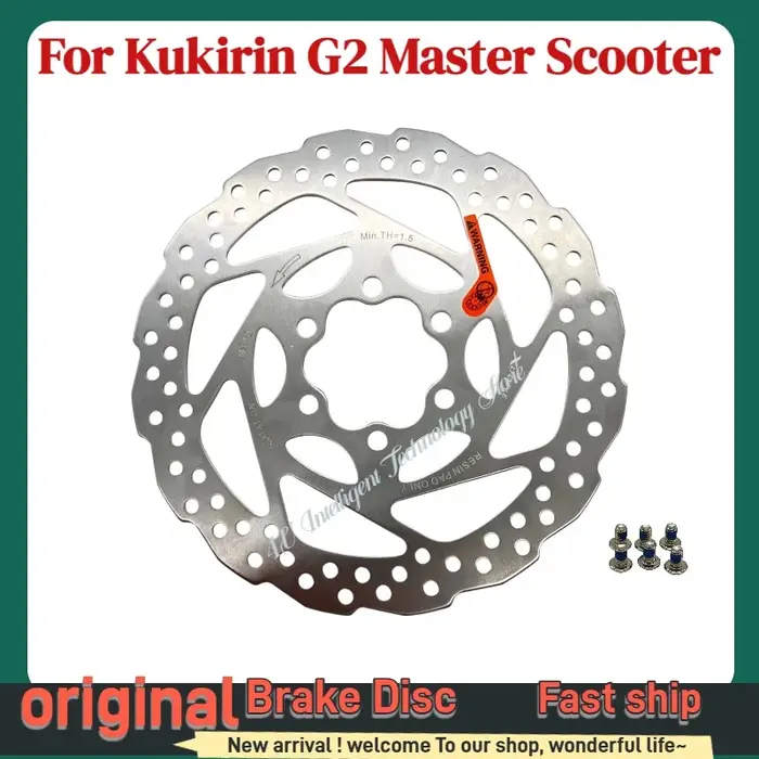 Disque de frein original KuKirin de 140 mm avec vis pour trottinette électrique G2 Master G3 G4