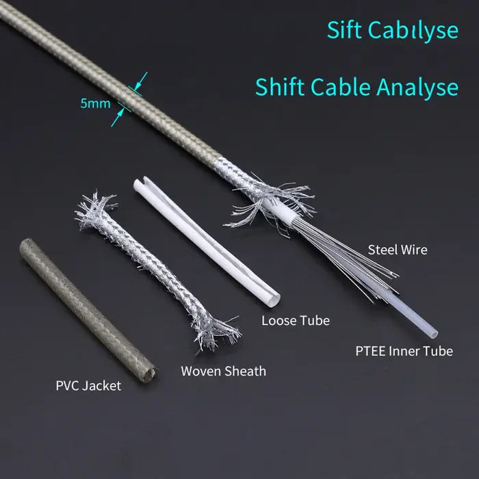 Tissage de 3 mètres, boîtier de câble de frein de vélo, 5mm, câble de frein de changement de vitesse