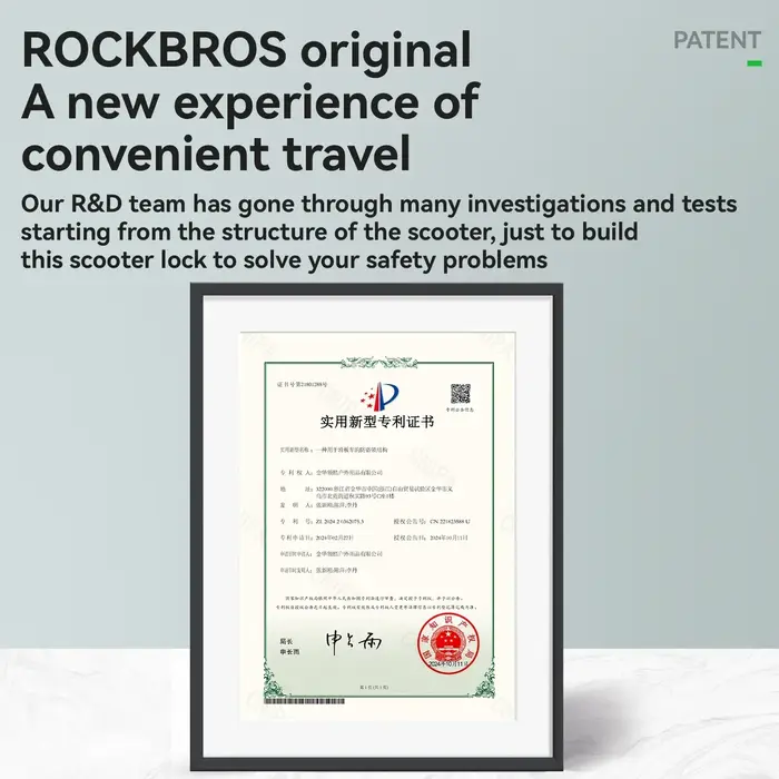 ROCKBROS – serrure principale et esclave pour Scooter