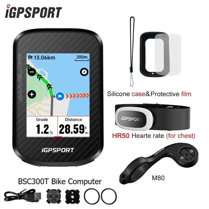 Ordinateur de vélo GPS iGPSPORT BSC300T 32g avec écran tactile