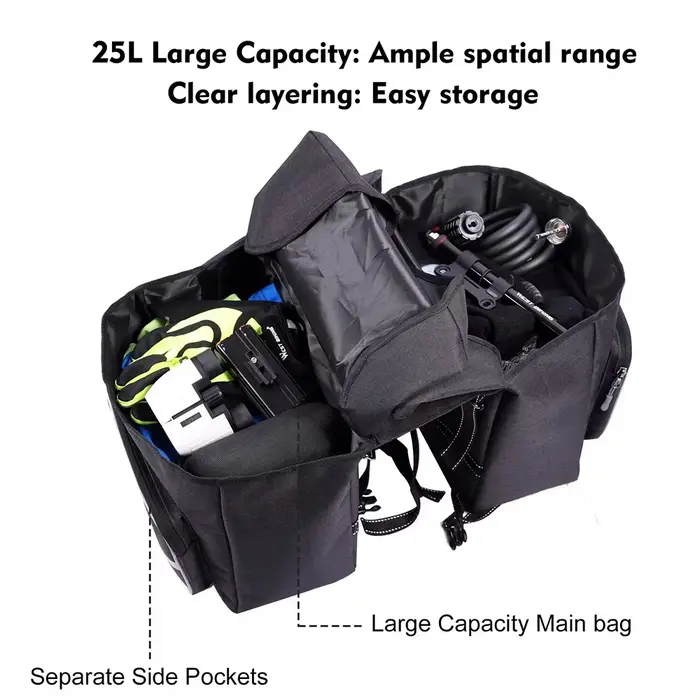 Sac de vélo double face 25L