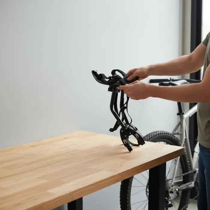 Porte-vélos de montagne réglable pour porte-bagages arrière de vélo