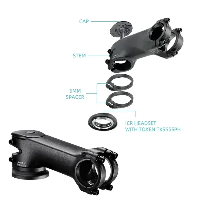 Potence de vélo ultralégère avec entretoises aérodynamiques