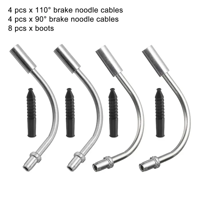 Kit de câbles de nouilles de frein de vélo en aluminium, tuyau de frein en V avec bottes en caoutcho