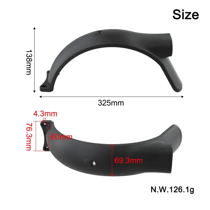 1 pièce pour Xiaomi, accessoires de garde-boue arrière pour trottinette électrique Elite
