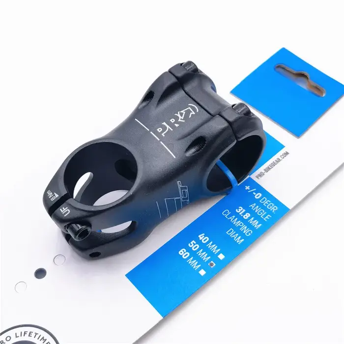 Tige en alliage pour vélo de montagne PRO LT MTB 0 degrés 40/50/60mm