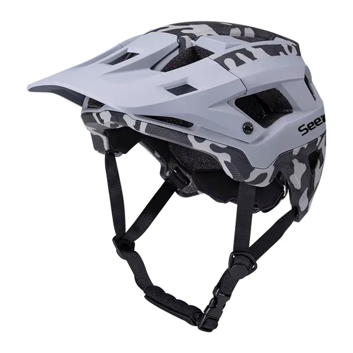 Casque de vélo de montagne Seeker Camouflage, léger et respirant, pour la conduite sur route, équipe