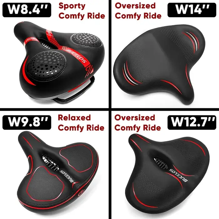 BUCKLOS siège de selle de vélo surdimensionné ergonomique confortable