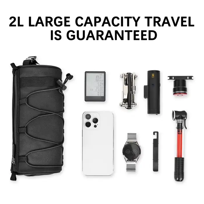 Pack de rangement monté sur cadre de vélo