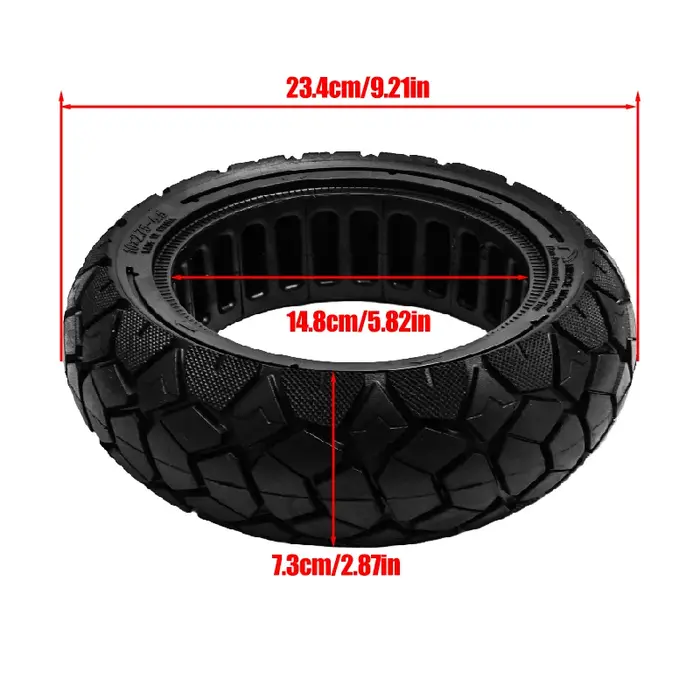 Pneu solide 10x2.75-6.5 pour trottinette électrique