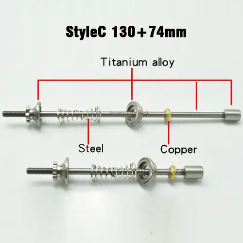 Titanium 1 paire de broches de roue en titane à dégagement rapide pour vélo de route