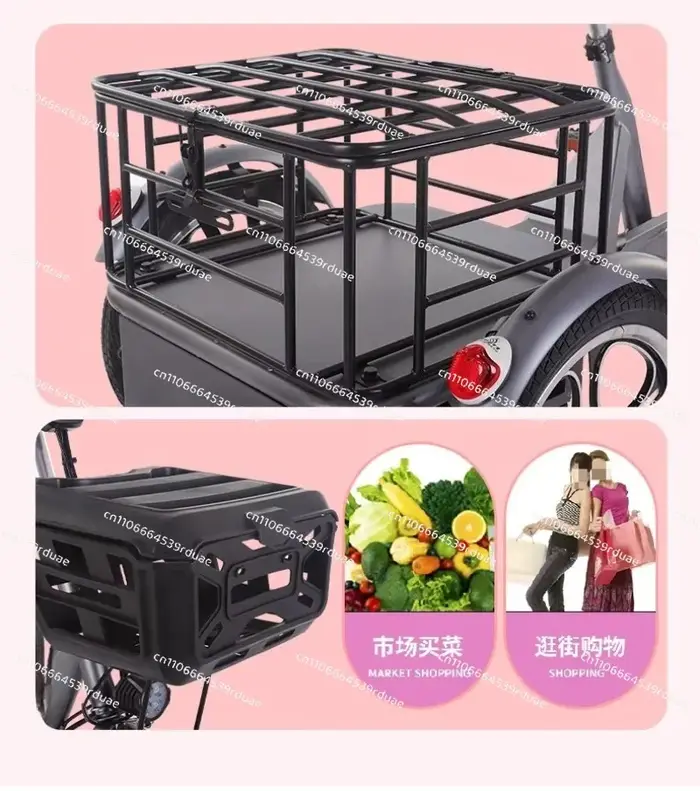 Tricycle électrique à pédales pour personnes âgées