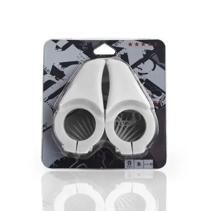 Guidon de vélo de montagne avec poignées noires, assistance de force de pouce, confort et absorption