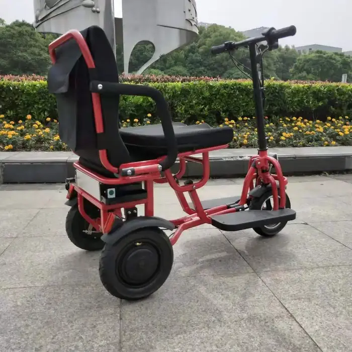 Tricycle électrique pliant de loisirs de scooter de cyclomoteur à trois roues de la basse vitesse faite sur commande 15km/h