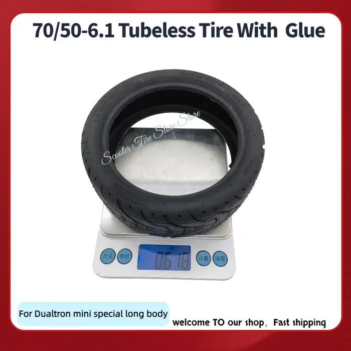 Pneu sans chambre à air 70/50-6.1 avec gel anti-crevaison pour MINIMOTORS Dualtron Mini