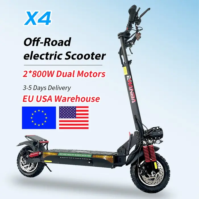 Thrimzol X4 double moteur adulte tout-terrain Scooter électrique 48V 18AH batterie 60KM portée 150kg charge maximale livraison en 3-7 jours